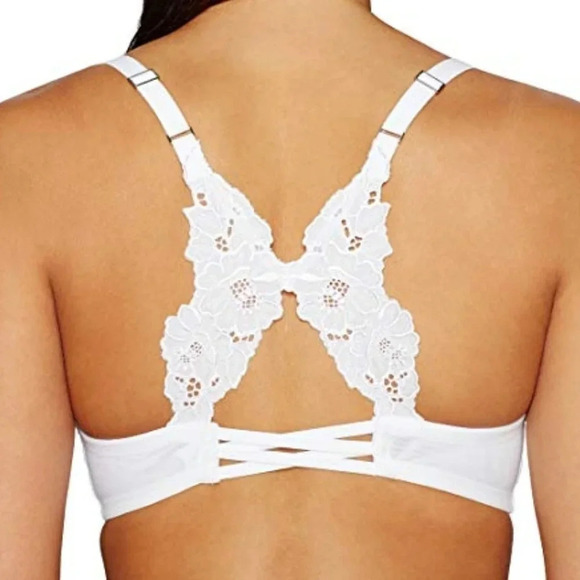 36DD Unveiled Felina Beautiful Love Front Close Underwire Bra White NWT - Picture 12 of 12